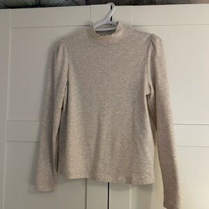 Frank & Oak Light Beige Long Sleeve Tee
